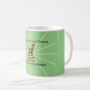 Willkommen auf unserer Terrasse Kaffeetasse