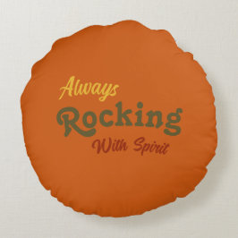 Willkommen auf unserer Veranda / Immer / Herbstfar Rundes Kissen