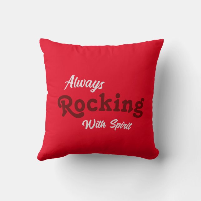 Willkommen auf unserer Veranda / immer / rot / Kissen (Rückseite)