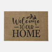 Willkommen auf unserer Zuhause Doormat Fußmatte (Vorderseite)