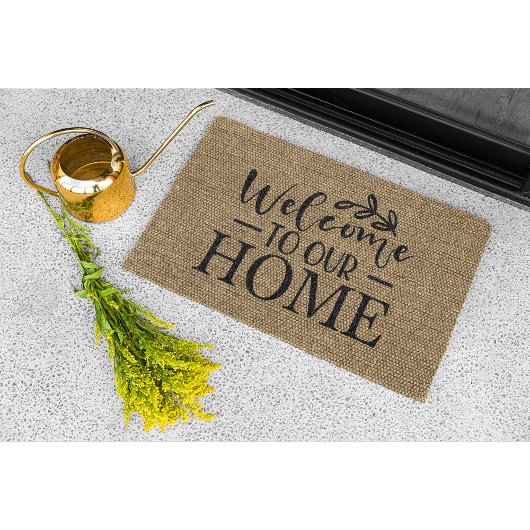 Willkommen auf unserer Zuhause Doormat Fußmatte