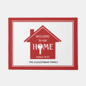 WILLKOMMEN AUF UNSERER ZUHAUSE FUßMATTE (Vorderseite)