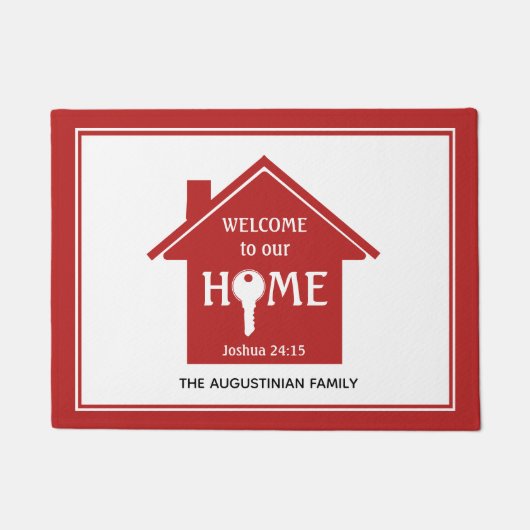 WILLKOMMEN AUF UNSERER ZUHAUSE FUßMATTE (Vorderseite)