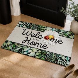 Willkommen auf unserer Zuhause Ladybug Doormat Fußmatte