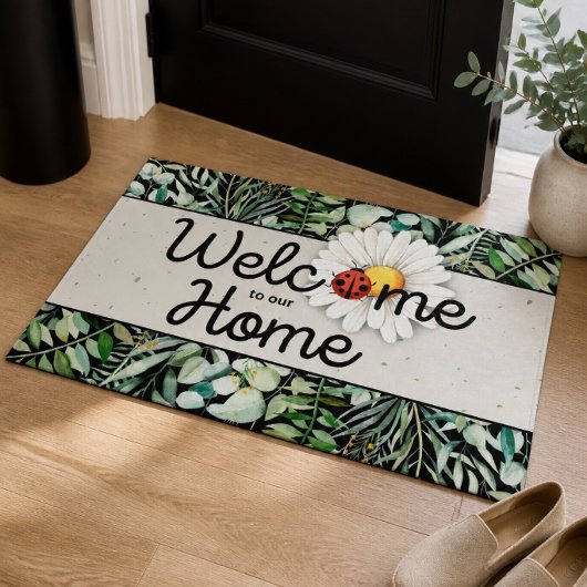 Willkommen auf unserer Zuhause Ladybug Doormat Fußmatte