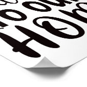 "Willkommen auf unserer Zuhause"-Plakat Poster (Ecke)