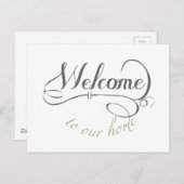 Willkommen auf unserer Zuhause Postkarte (Vorne/Hinten)