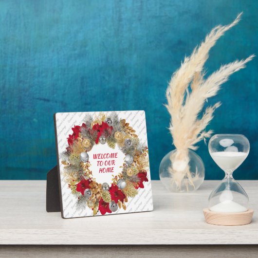 WILLKOMMEN AUF UNSERER ZUHAUSE | Weihnachten Fotoplatte (InSitu)