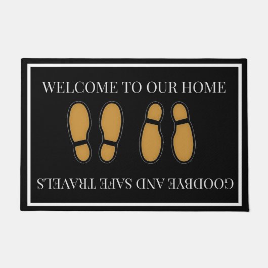 Willkommen & Auf Wiedersehen Fußmatte (Vorderseite)