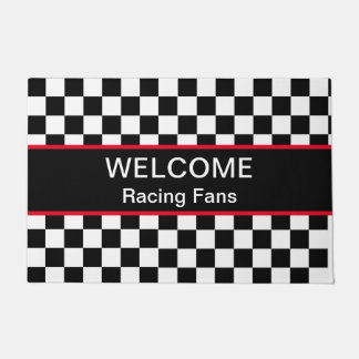 Willkommen Auto Racing Fans Fußmatte