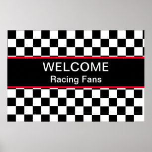 Willkommen Auto Racing Fans Poster