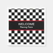 Willkommen Auto Racing Fans Serviette (Vorderseite)