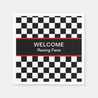 Willkommen Auto Racing Fans Serviette
