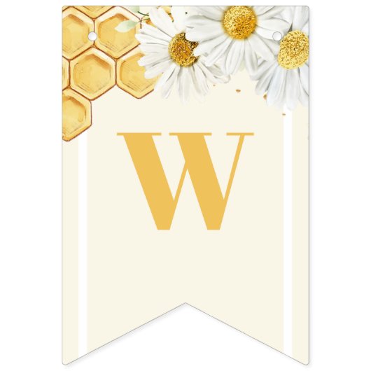 Willkommen Babee Bumblebee Honey Baby Dusche Sprin Wimpelkette (Dritte Fahne)