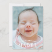 Willkommen Baby All Smiles Foto Collage Birth Ankündigung (Vorderseite)