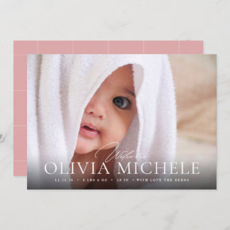 Willkommen Baby Birth Foto Ankündigung Boy Girl