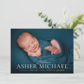 Willkommen Baby Birth Foto Ankündigung Boy Girl (Stehend Vorderseite)