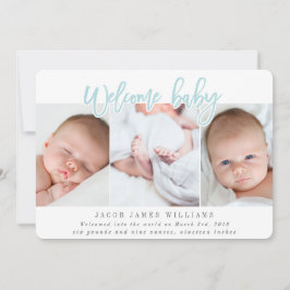 WILLKOMMEN BABY BLAUE ANKÜNDIGUNG