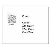 Willkommen Baby Boy Welpe Hund und Balloons Design Gummistempel (Prägung)