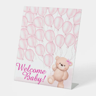 Willkommen Baby! Duschsignage Sockelschild