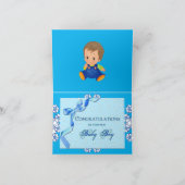 Willkommen Baby Junge Feiertagskarte (Innenseite)