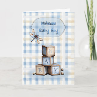 Willkommen Baby Junge Karte