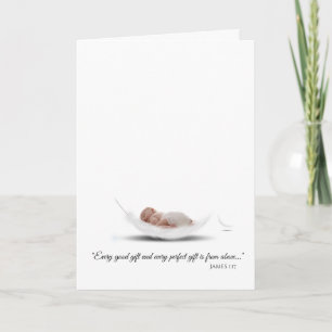 Willkommen Baby Religiöse Schrift Feiertagskarte