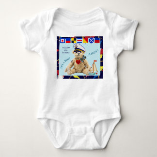 Willkommen Baby Segler Bär Bodysuit Strampler