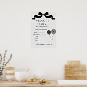 Willkommen Baby Shower Poster mit Ballons Junge &  (Küche)