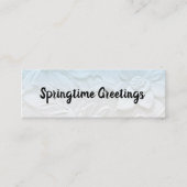 Willkommen Baby/Springtime Grüße Mini Busin Mini Visitenkarte (Vorderseite)