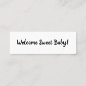 Willkommen Baby/Springtime Grüße Mini Busin Mini Visitenkarte (Rückseite)