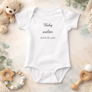 Willkommen Baby Walter Personalisierte Baby-Ankünd Strampler