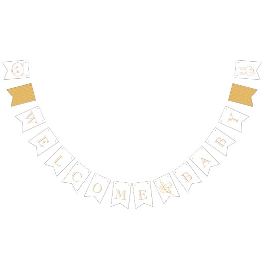 Willkommen Baby Woodland Kreaturen Wimpelkette (Alle)