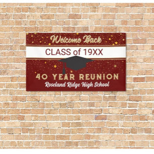 Willkommen Back 40-jähriges Wiedersehen-Banner Banner