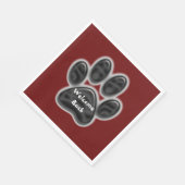 Willkommen Back Paw Print Dog Lover Tier Serviette (Ecke)