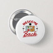 Willkommen Back School Lunch Lady Tray Button (Vorne & Hinten)