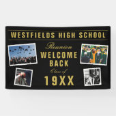 Willkommen Back School Wiedersehen Four Foto Colla Banner (Horizontal)