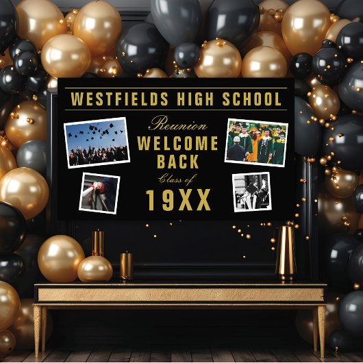 Willkommen Back School Wiedersehen Four Foto Colla Banner