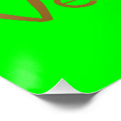 Willkommen Bär Apfel Grün Willkommen   Poster (Ecke)