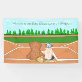 Willkommen Baseball Themed Baby Dusche Banner