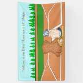 Willkommen Baseball Themed Baby Dusche Banner (Vertikal)