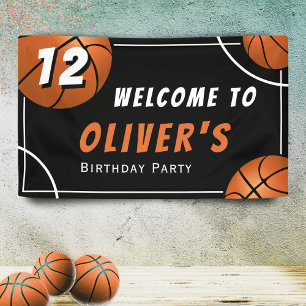 Willkommen Basketball Sport Kindergeburtstag Party Banner