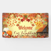 Willkommen Bauernhof Pumpkin Patch Maple Verlass H Banner (Horizontal)