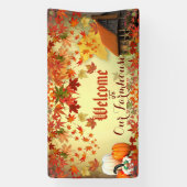 Willkommen Bauernhof Pumpkin Patch Maple Verlass H Banner (Vertikal)