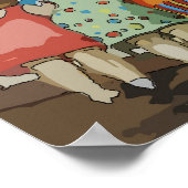 Willkommen Beach Cartoon Poster (Ecke)