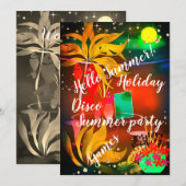 Willkommen! Beach Party Einladung (Vorne/Hinten)