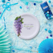 Willkommen Beautiful Wisteria Blume Individuelle N Pappteller (Party)