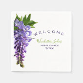 Willkommen Beautiful Wisteria Brunch Custom Detail Serviette (Vorderseite)