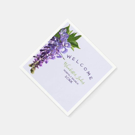 Willkommen Beautiful Wisteria Brunch Individuelle Serviette (Ecke)
