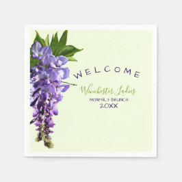 Willkommen Beautiful Wisteria Brunch Individuelle  Serviette